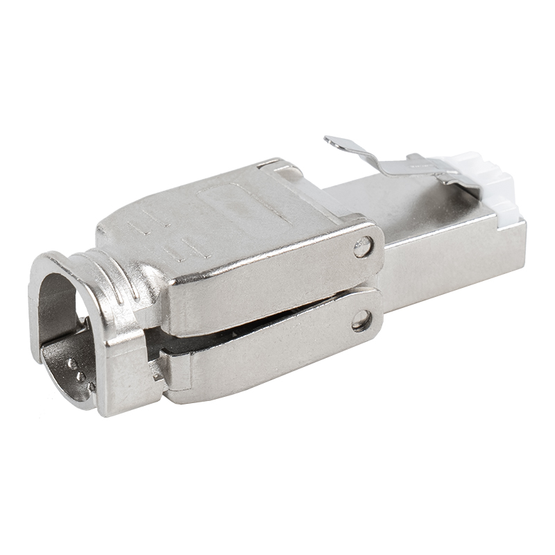 Connettore RJ45 senza attrezzi con fibbia metallica schermata Cat6A RJ-602S-2-C6A Connettore RJ45 senza attrezzi con fibbia metallica schermata Cat6A RJ-602S-2-C6A