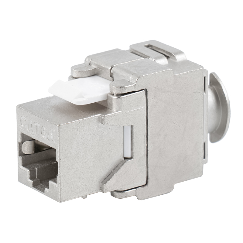 Jack Keystone senza attrezzi schermato a 180 gradi (con blocco) SM-2335BSH8C6A Jack Keystone senza attrezzi schermato a 180 gradi (con blocco) SM-2335BSH8C6A