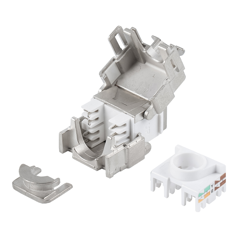 Jack Keystone senza attrezzi schermato a 180 gradi (con blocco) SM-2335BSH8C6A Jack Keystone senza attrezzi schermato a 180 gradi (con blocco) SM-2335BSH8C6A