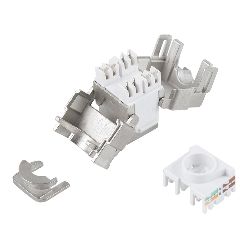 Jack Keystone senza attrezzi schermato a 180 gradi (con blocco) SM-2335BSH8C6A Jack Keystone senza attrezzi schermato a 180 gradi (con blocco) SM-2335BSH8C6A