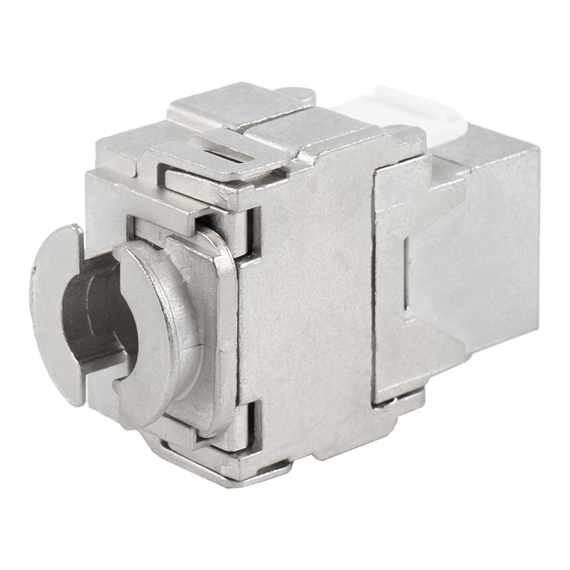 Jack Keystone senza attrezzi schermato a 180 gradi (con blocco) SM-2335BSH8C6A Jack Keystone senza attrezzi schermato a 180 gradi (con blocco) SM-2335BSH8C6A