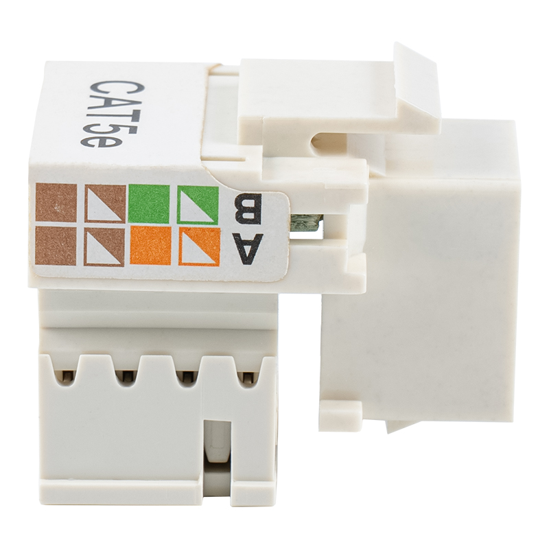 Jack Keystone a 90° Cat6 non schermato (con due otturatori) SM-2011H8C5E Jack Keystone a 90° Cat6 non schermato (con due otturatori) SM-2011H8C5E
