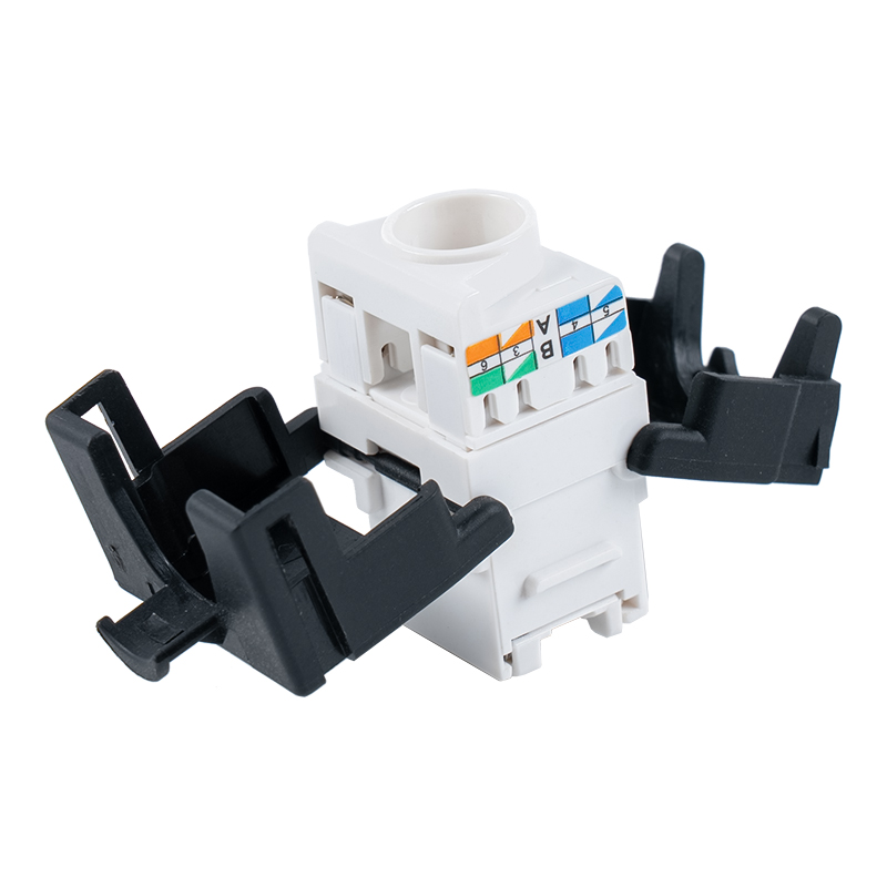 C6A Jack Keystone Tollless a 180° non schermato(con portacavo e otturatore)SM-2335BCH8C6A C6A Jack Keystone Tollless a 180° non schermato(con portacavo e otturatore)SM-2335BCH8C6A