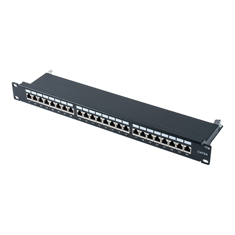 Pannello di permutazione a 24 porte schermato 1U da 19 pollici di categoria 6 SP-3217SK24-C6A