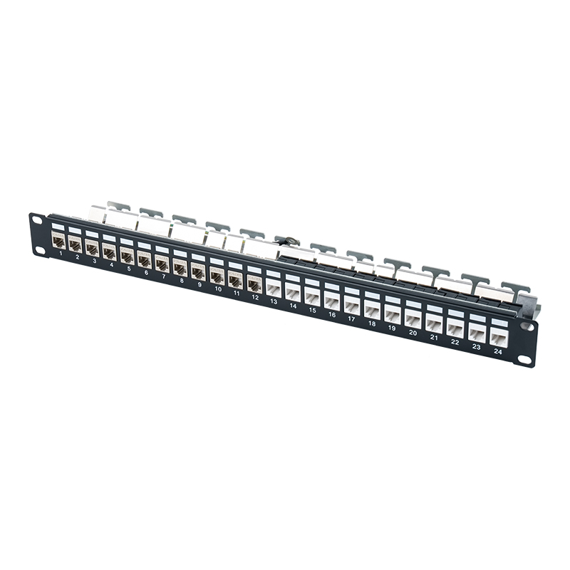 Rack vuoto schermato 1U da 19 pollici a 24 porte (con scheda digitale) SP-3245S-24P Rack vuoto schermato 1U da 19 pollici a 24 porte (con scheda digitale) SP-3245S-24P