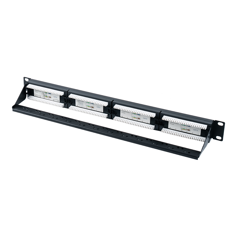 Pannello patch Cat6e da 19 pollici 1U non schermato a 24 porte (IDC a doppio scopo) SP-3310D24-C6A Pannello patch Cat6e da 19 pollici 1U non schermato a 24 porte (IDC a doppio scopo) SP-3310D24-C6A