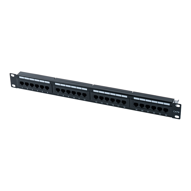 Pannello patch Cat6e da 19 pollici 1U non schermato a 24 porte (IDC a doppio scopo) SP-3310D24-C6A