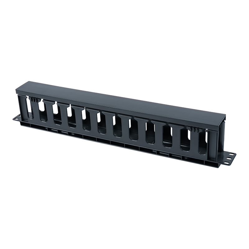 Supporto rettangolare per gestione cavi in plastica 1U da 19 pollici (12 porte) SP-3667-1U Supporto rettangolare per gestione cavi in plastica 1U da 19 pollici (12 porte) SP-3667-1U