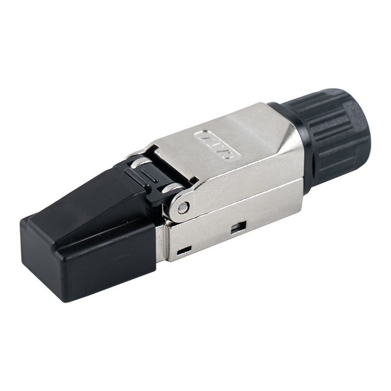 Connettore RJ45 schermato senza attrezzi Cat7 (con manicotti protettivi in plastica) RJ-G50S-1-C7 Connettore RJ45 schermato senza attrezzi Cat7 (con manicotti protettivi in plastica) RJ-G50S-1-C7