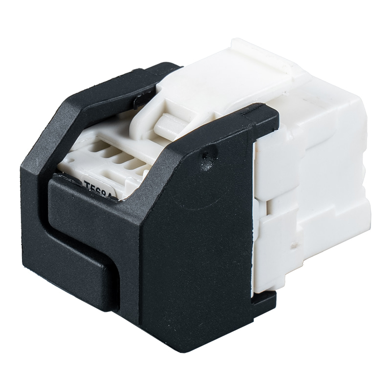 Jack modulare senza attrezzi Cat6 a 180° non schermato (con otturatore) SM-2399H8C6 Jack modulare senza attrezzi Cat6 a 180° non schermato (con otturatore) SM-2399H8C6