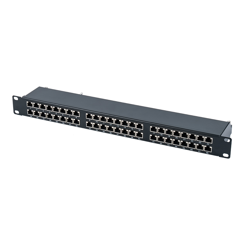 Pannello patch Cat6e da 19 pollici 1U schermato a 48 porte SP-3262SK48-C6A