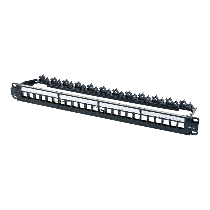 Rack non schermato 1U a 24 porte da 19 pollici (staffa pieghevole) SP-3402-24P