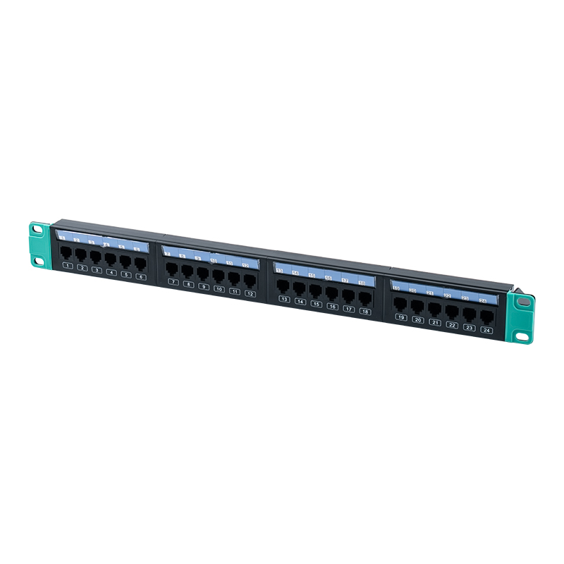Rack non schermato 1U a 24 porte da 19 pollici (con cartoncino in plastica sostituibile) SP-3406-24P