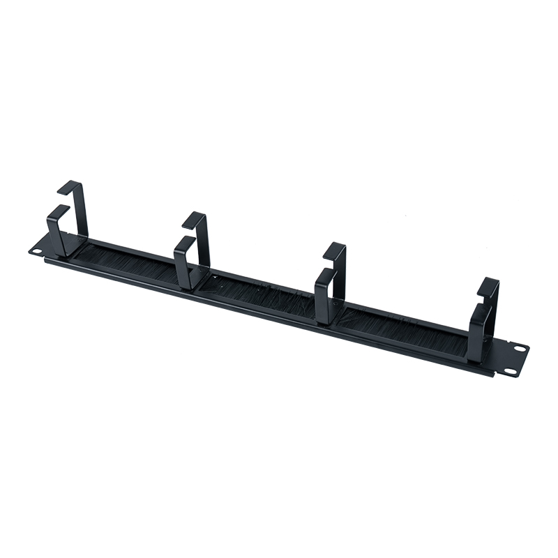 Pannello di gestione dei cavi in ​​plastica a 4 anelli da 19 pollici (con spazzola) SP-3804-1U